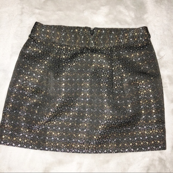 Old Navy Skirt Black with Metallic Design Chic - Picture 1 of 11